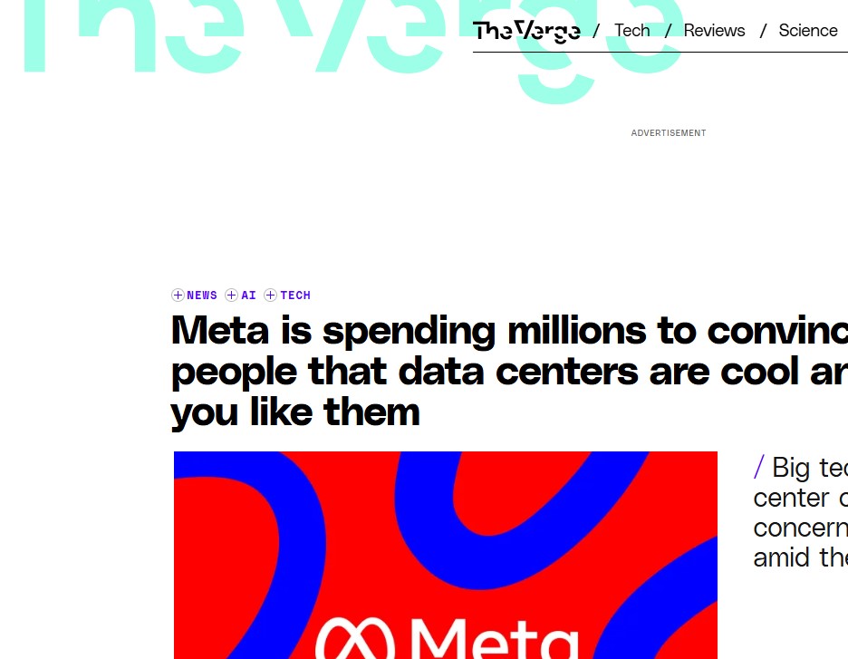 数据中心成“众矢之的”,Meta等科技巨头集体为AI基建“公关”