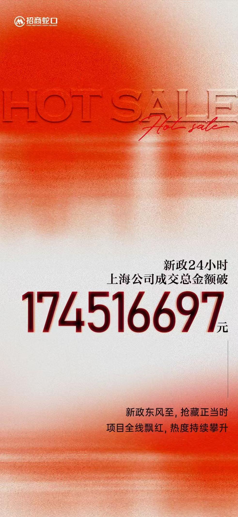 沪七条发布24小时，招商蛇口上海成交额破1.7亿元